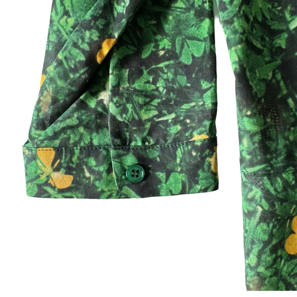 Akris Buttercup Voile Floral Print Tunic Button Down | 12 NWT - Picture 9 of 13